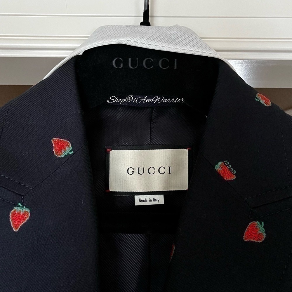 Gucci NWT Fall 19 Fil Coupé Strawberry Alessandro Michele blazer Shop@iamwarrior - Picture 7 of 14